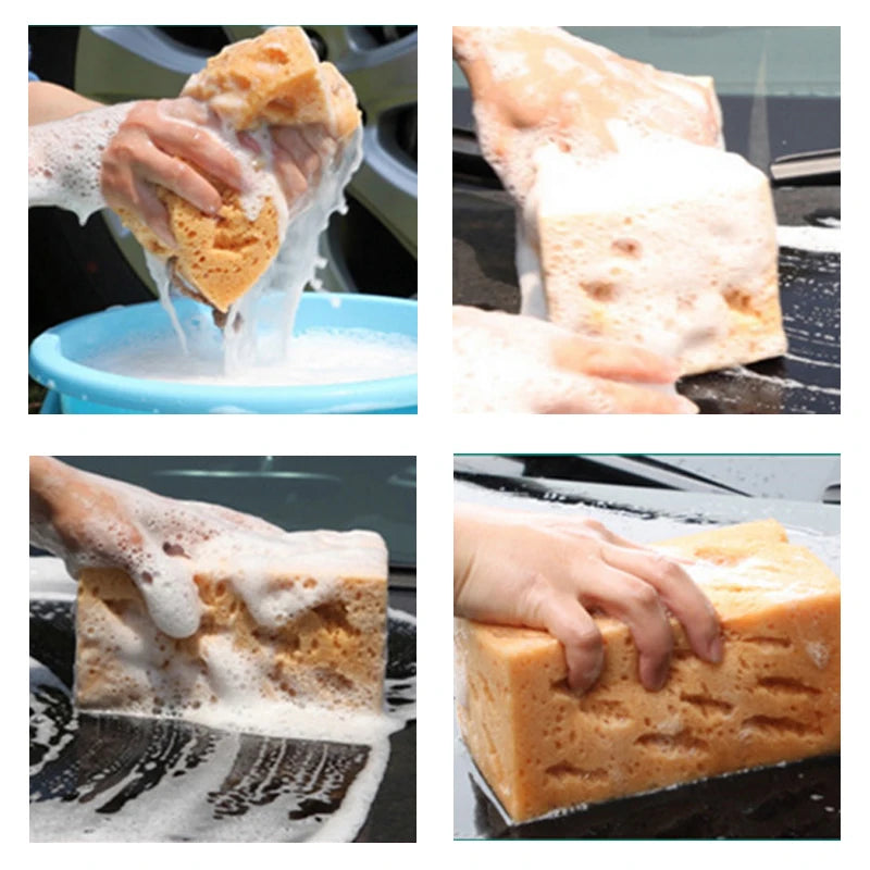 Super-Soft Coral Fleece Wash Sponge – Scratch-Resistant, Lint-Free Shine