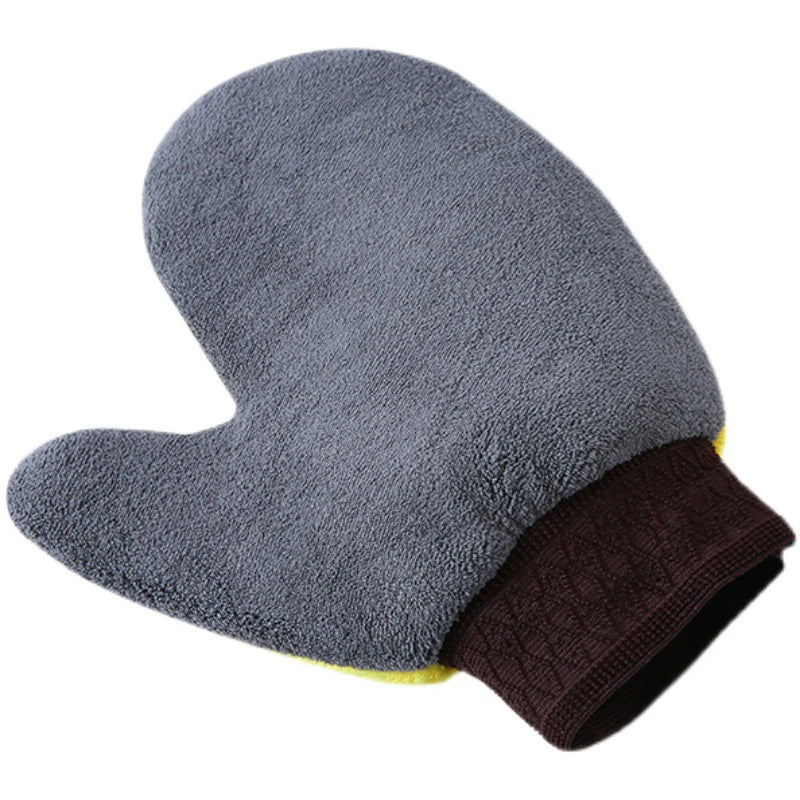 Car Washing Gloves Double-sided Soft Coral Fleece Clean Glove