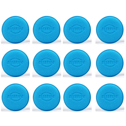 12Pcs Car Foam Sponge Wax Applicator Cleaning Detailing Pads