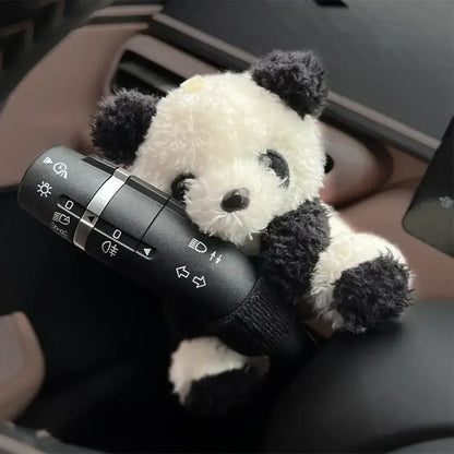 Plush Panda Clutch Decoration Car Wiper Turn Signal Switch Ornaments