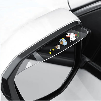 Rearview Mirror Rain Shields – Clear Vision in Rainy Weather (2-Pack)