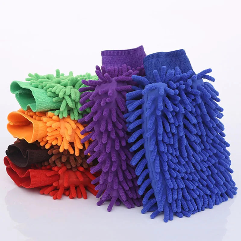 Plush Chenille Wash Glove – Scratch-Free, Lint-Free Car Cleaning